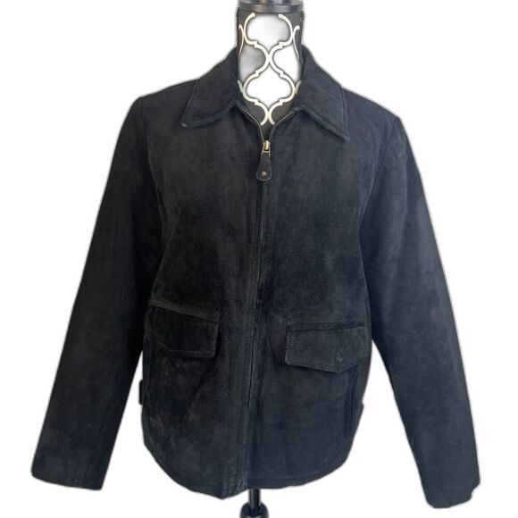 JLC Adventures On The Wing American Classics Black Leather Moto Jacket Medium - Picture 1 of 14